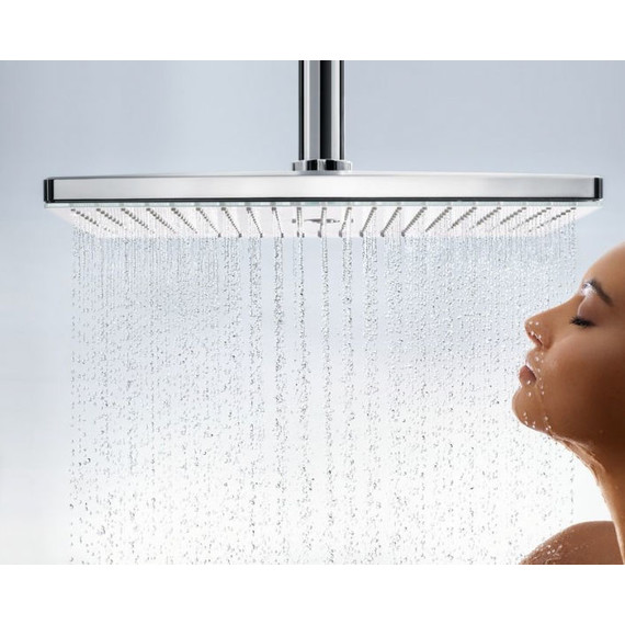 Верхний душ Hansgrohe Rainmaker Select 460 2jet 24004400, латунь/стекло, белый/хром - фото 3