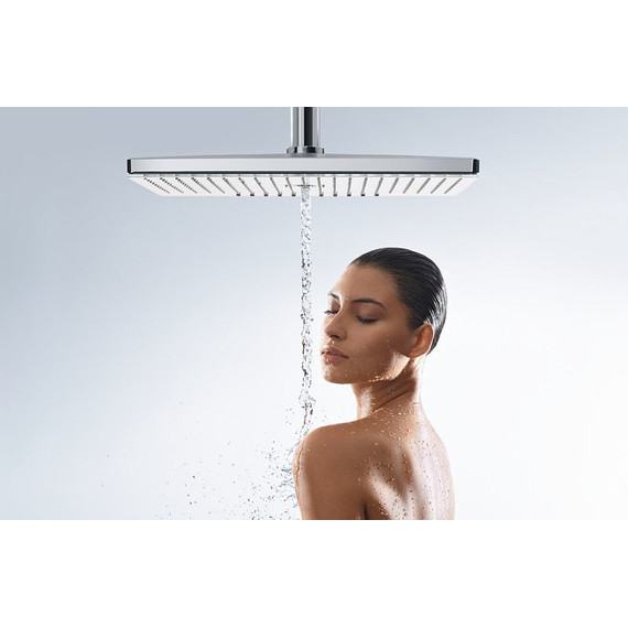 Верхний душ Hansgrohe Rainmaker Select 460 3jet 24007400, латунь/стекло, белый/хром - фото 3