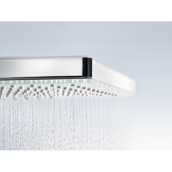 Верхний душ Hansgrohe Rainmaker Select 460 3jet 24007400, латунь/стекло, белый/хром - фото 4