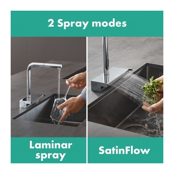 Смеситель для кухни Hansgrohe Aquno Select M81 73830800, цвет сталь - фото 6