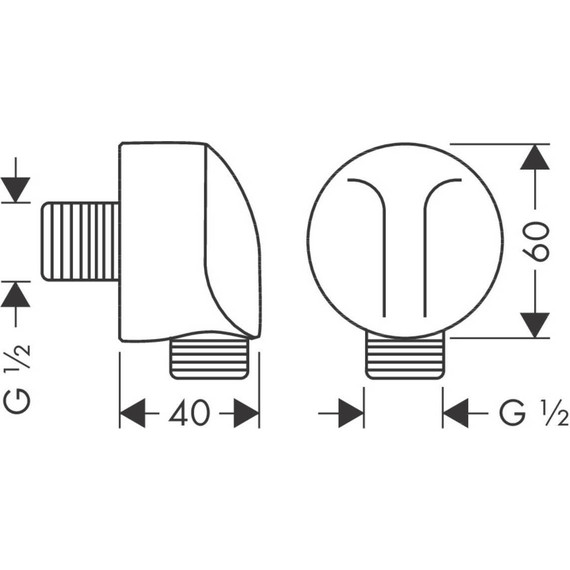 Шланговое подсоединение Hansgrohe Fixfit E 27454140, бронза - фото 2