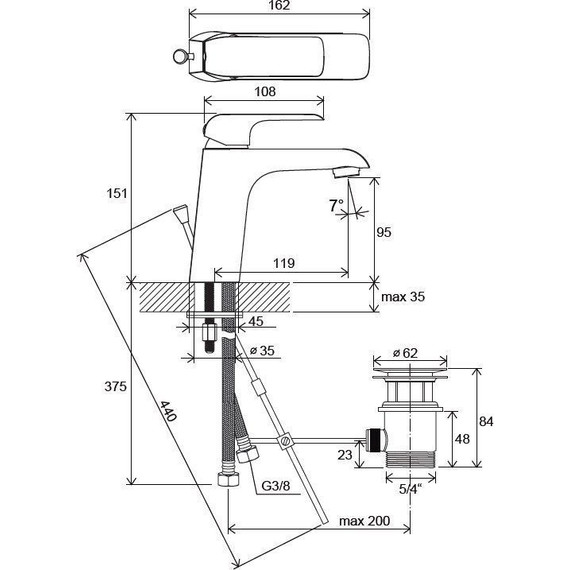 Смеситель для раковины Ravak Flat - FL 013.00 X070117 - фото 4