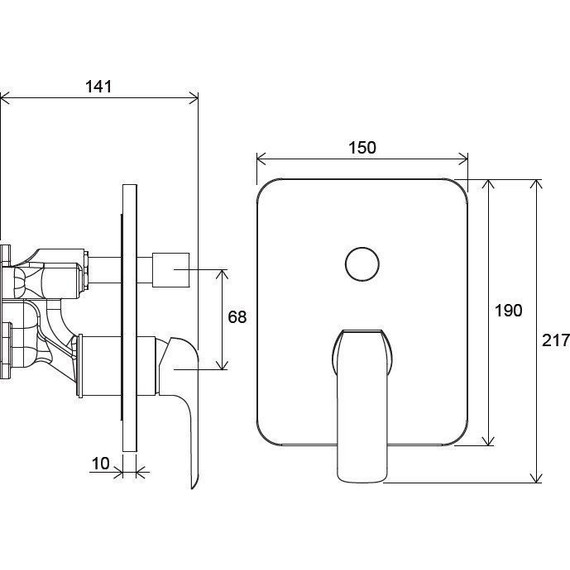 Смеситель для душа Ravak Flat - FL 065.00 X070123+X070139 - фото 5