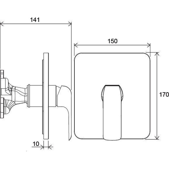 Смеситель для душа Ravak Flat - FL 066.00 X070124+X070139 - фото 5
