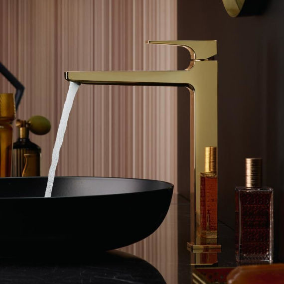 Смеситель для раковины высокий Hansgrohe Metropol 32512990, золото - фото 2