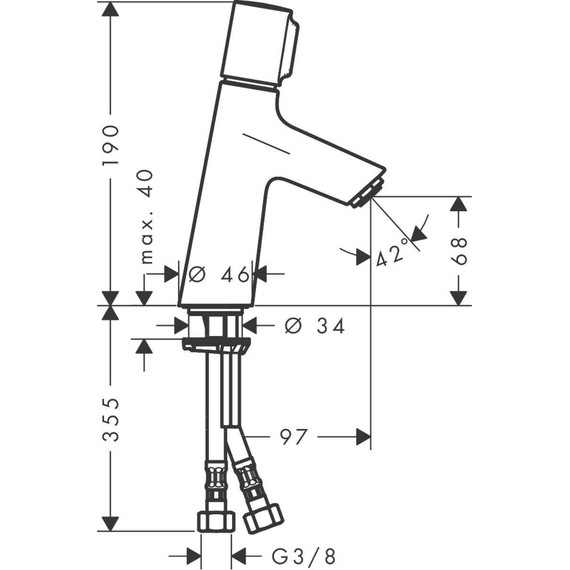 Смеситель для раковины Hansgrohe Talis Select S 72041000 - фото 7
