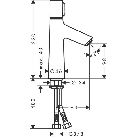 Смеситель для раковины Hansgrohe Talis Select S 72043000 - фото 9