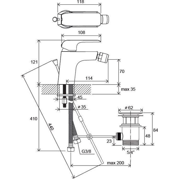 Смеситель для биде Ravak Flat - FL 055.00 X070122 - фото 2
