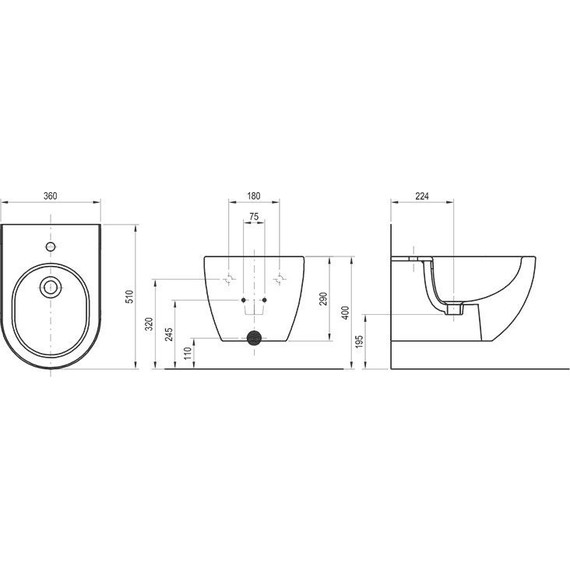 Биде подвесное Ravak Uni Chrome X01517 - фото 14