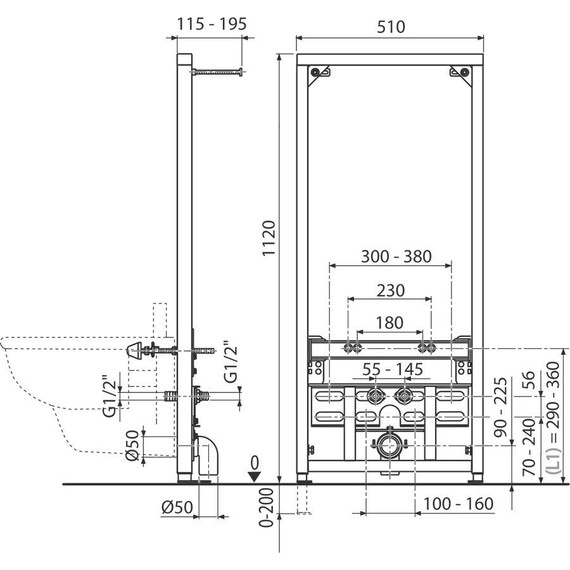 Инсталляция для биде Ravak Uni Chrome X01704 - фото 3