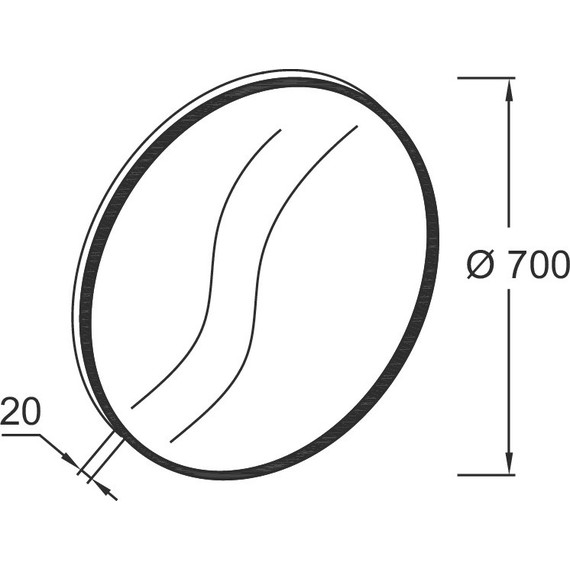 Зеркало Jacob Delafon Odeon Rive Gauche 70 см EB1177-BLV, черный - фото 3