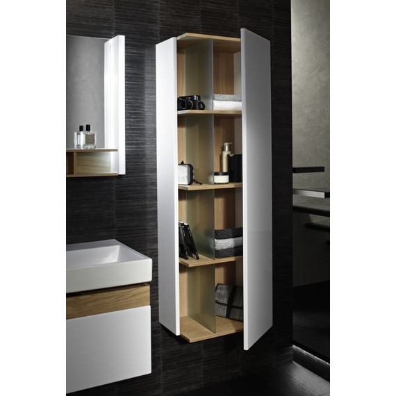 Пенал подвесной Jacob Delafon Terrace 50 см R EB1179D-G1C, белый/дерево - фото 3