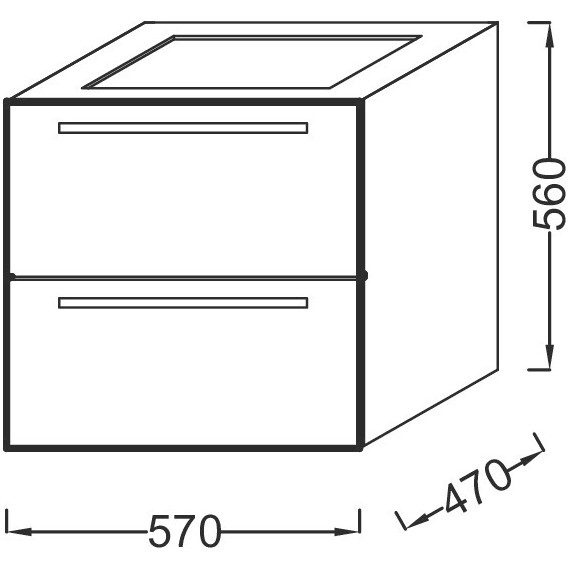 Тумба подвесная с раковиной Jacob Delafon Struktura 57 см EB1276-E16, ореховое дерево - фото 4