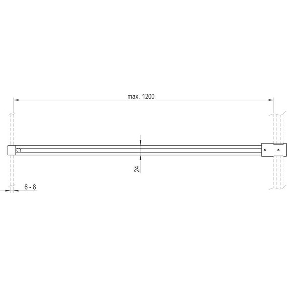 Комплект металлических деталей Ravak Walk-In W SET-Uni T connection GWD01000A099 - фото 2