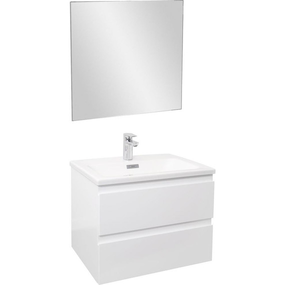 Тумба подвесная с раковиной Jacob Delafon Madeleine 60 см EB2052-J51, белый матовый - фото 2