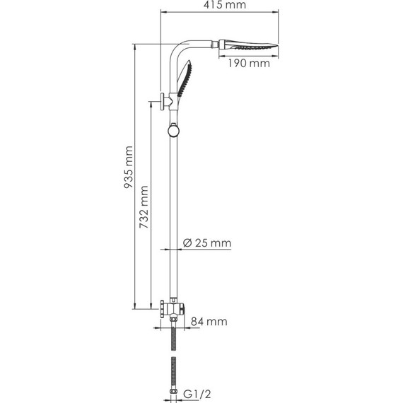 Душевая стойка WasserKraft A045 - фото 7