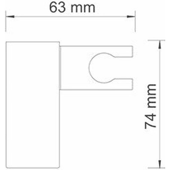 Держатель душевой лейки WasserKraft A224, черный - фото, картинка 2 Держатель душевой лейки WasserKraft A224, черный - фото 2