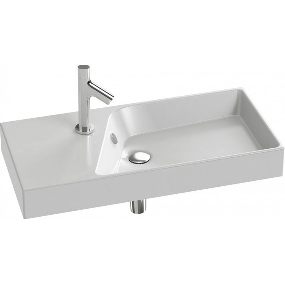 Тумба подвесная с раковиной Jacob Delafon Rythmik 80 см EB1302-G1C, белый лак - фото 2