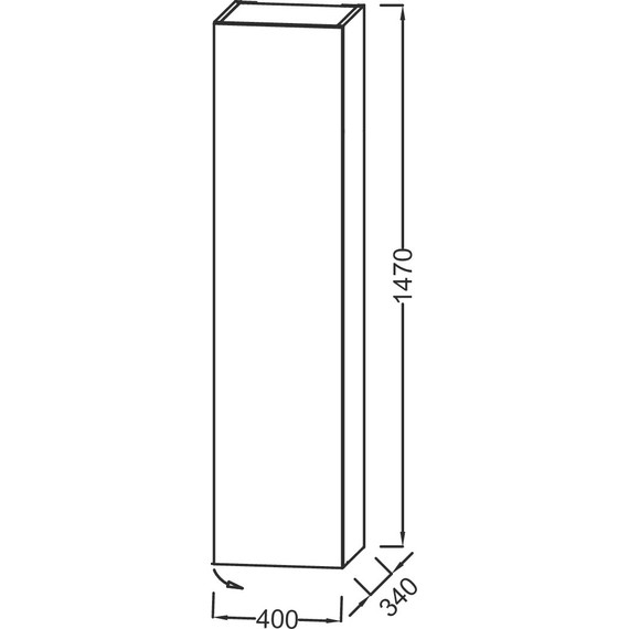 Пенал подвесной Jacob Delafon 40 см R EB1850D-G80, светло-коричневый лак - фото 2