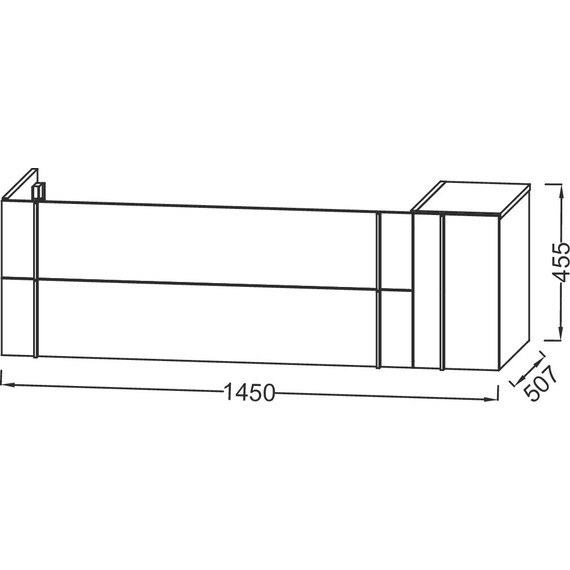 Тумба подвесная с раковиной Jacob Delafon Nouvelle Vague 145 см EB3038-E73, фактурный дуб - фото 4