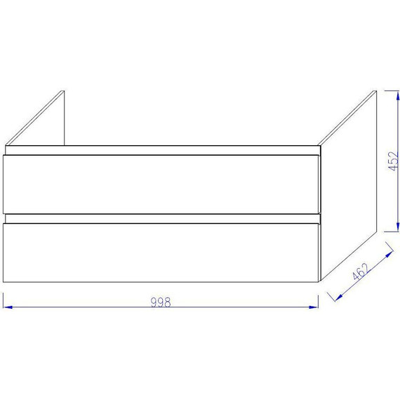 Тумба подвесная с раковиной Jacob Delafon Madeleine 100 см R EB2055-J51, белый матовый - фото 7