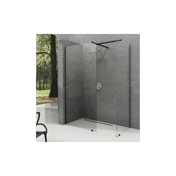 Душевое ограждение Ravak Walk-In Wall+Walk-In Wall 120х90 см (стекло 8 мм), чёрный/прозрачное - фото 