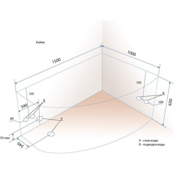 Ванна акриловая 1500х1000х625 Тритон Кайли L с каркасом - фото, картинка 8 Ванна акриловая 1500х1000х625 Тритон Кайли L с каркасом - фото 8