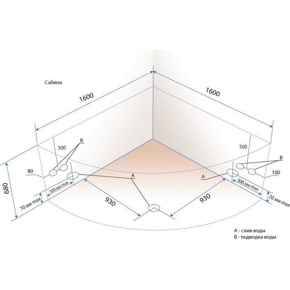 Ванна акриловая 1600х1600х680 Тритон Сабина с каркасом - фото 8
