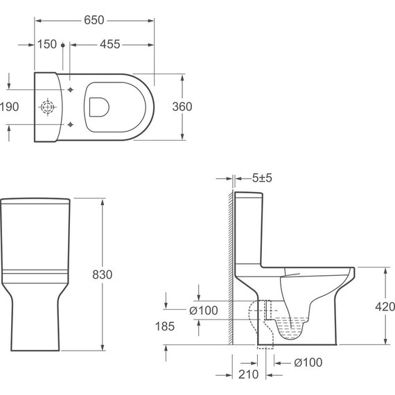 Унитаз-компакт безободковый Jacob Delafon Elite E20997-00 с крышкой микролифт - фото, картинка 3 Унитаз-компакт безободковый Jacob Delafon Elite E20997-00 с крышкой микролифт - фото 3