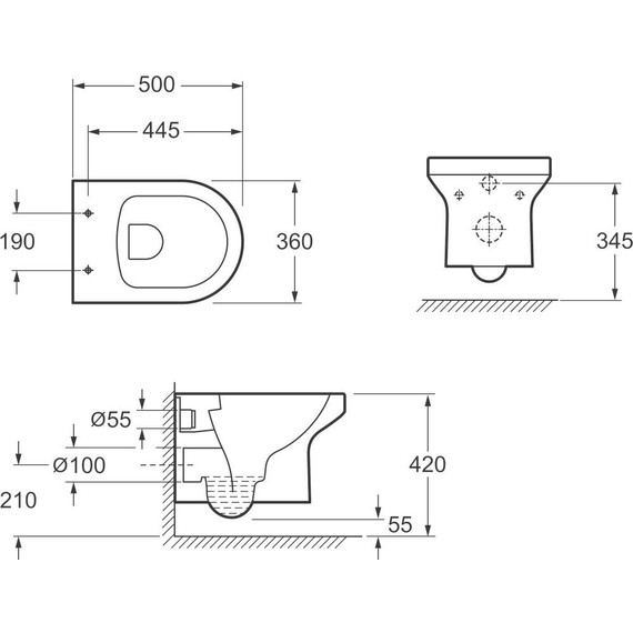 Унитаз подвесной безободковый Jacob Delafon Elite EDX114RU-00 с крышкой микролифт - фото 7