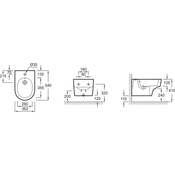 Биде подвесное Jacob Delafon Odeon Rive Gauche EMG0002-00 - фото, картинка 4 Биде подвесное Jacob Delafon Odeon Rive Gauche EMG0002-00 - фото 4