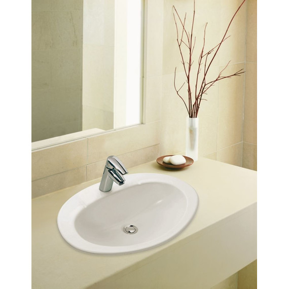 Раковина врезная на столешницу Jacob Delafon Ovale Dessus 63 см E1273-00 - фото 2