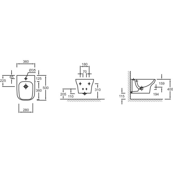 Биде подвесное Jacob Delafon Vox EME0002-00 - фото, картинка 3 Биде подвесное Jacob Delafon Vox EME0002-00 - фото 3