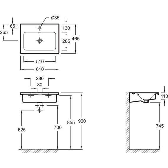 Раковина подвесная Jacob Delafon Vox 60 см EXAF112-00 - фото 6