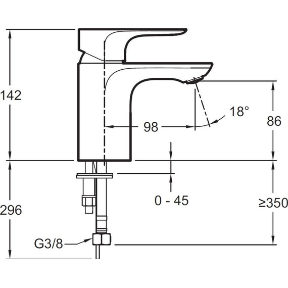 Смеситель для раковины Jacob Delafon Aleo E72277-4-CP - фото 19