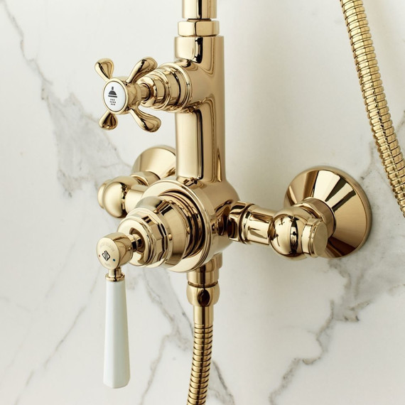 Душевая стойка Jacob Delafon Cleo 1889 E24311-BGG, глянцевое золото - фото 3