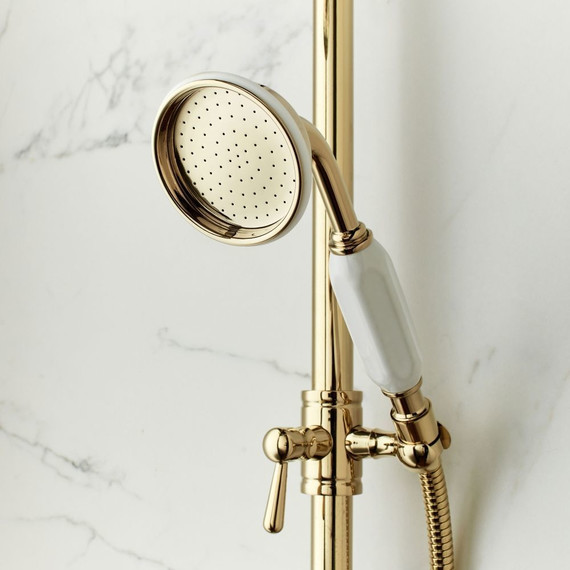 Душевая стойка Jacob Delafon Cleo 1889 E24311-BGG, глянцевое золото - фото 4