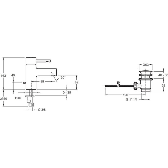 Смеситель для раковины Jacob Delafon Cuff E37041-CP - фото 6