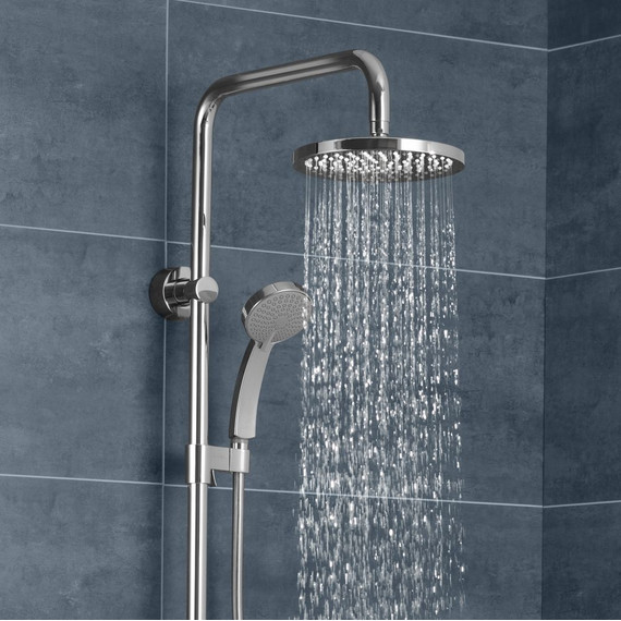 Душевая стойка с термостатом Jacob Delafon July E45716-CP - фото, картинка 7 Душевая стойка с термостатом Jacob Delafon July E45716-CP - фото 7