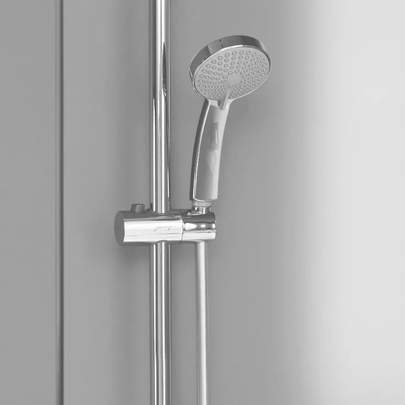 Душевая стойка с термостатом Jacob Delafon July E78192-CP - фото, картинка 6 Душевая стойка с термостатом Jacob Delafon July E78192-CP - фото 6