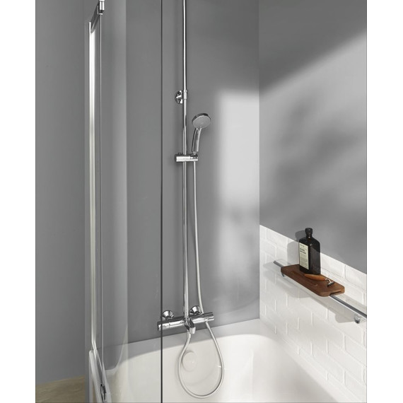 Душевая стойка с термостатом Jacob Delafon July E99741-CP - фото, картинка 2 Душевая стойка с термостатом Jacob Delafon July E99741-CP - фото 2