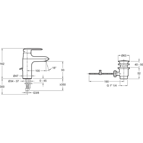 Смеситель для умывальника Jacob Delafon Kumin E98827-CP - фото 8