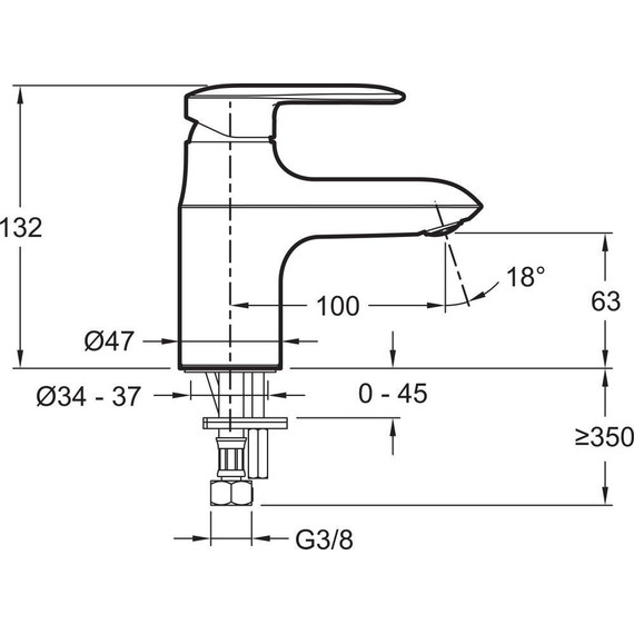 Смеситель для раковины Jacob Delafon Kumin E99984-CP - фото 6