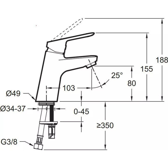 Смеситель для раковины Jacob Delafon Lucien E20849-CP - фото 3