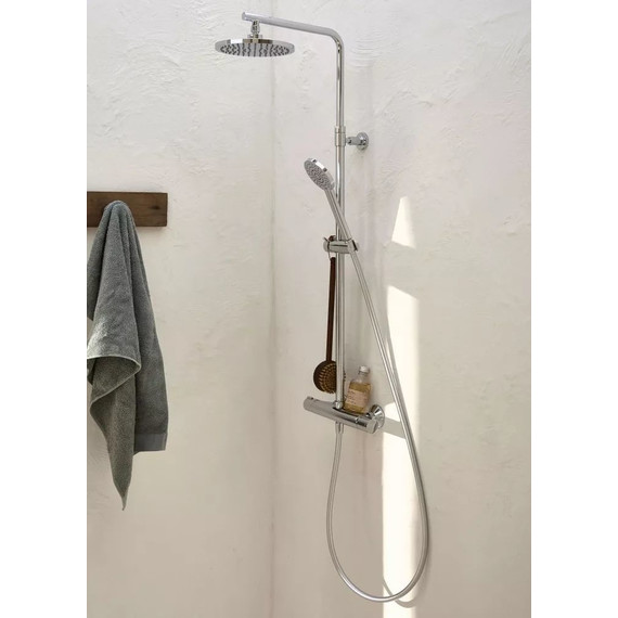 Душевая стойка с термостатом Jacob Delafon Marcel E25084-CP - фото, картинка 2 Душевая стойка с термостатом Jacob Delafon Marcel E25084-CP - фото 2