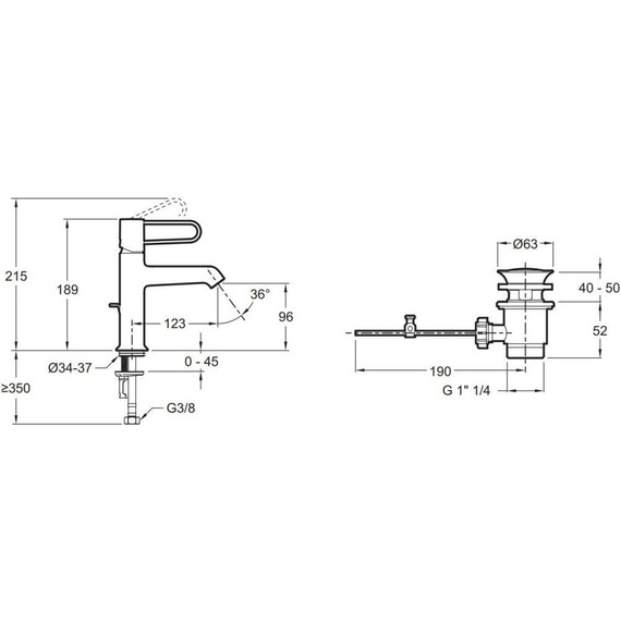 Смеситель для раковины Jacob Delafon Odeon Rive Gauche E21028-CP-CP - фото 5