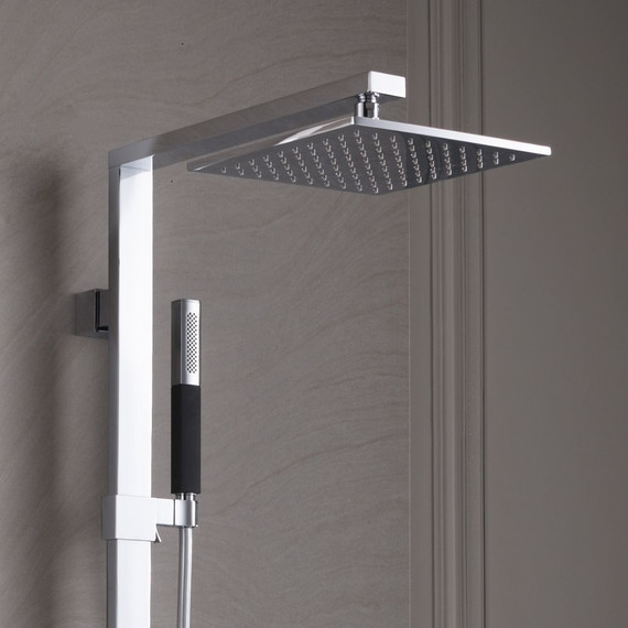 Душевая стойка с термостатом Jacob Delafon Strayt E98321-CP - фото, картинка 5 Душевая стойка с термостатом Jacob Delafon Strayt E98321-CP - фото 5