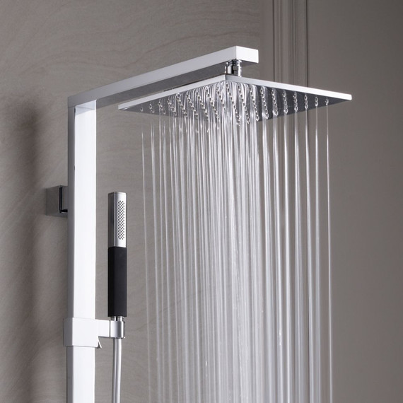 Душевая стойка с термостатом Jacob Delafon Strayt E98321-CP - фото, картинка 6 Душевая стойка с термостатом Jacob Delafon Strayt E98321-CP - фото 6