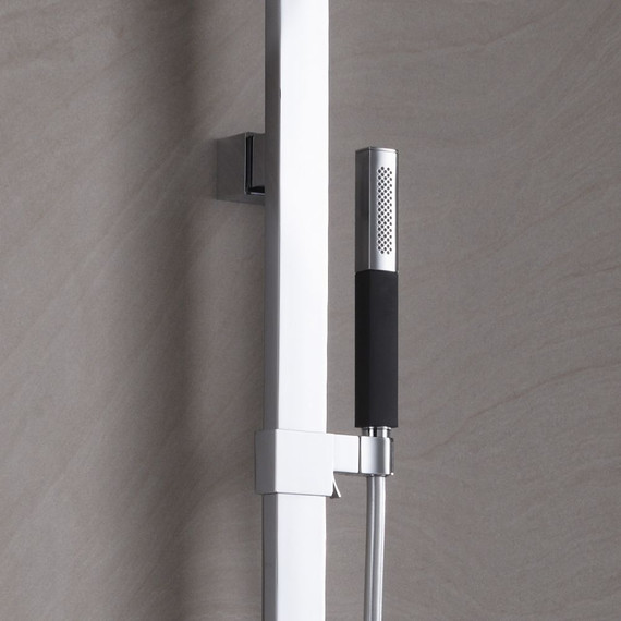 Душевая стойка с термостатом Jacob Delafon Strayt E98321-CP - фото, картинка 7 Душевая стойка с термостатом Jacob Delafon Strayt E98321-CP - фото 7