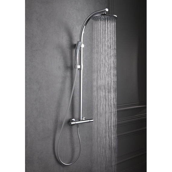 Душевая стойка с термостатом Jacob Delafon Talan E11717RU-CP - фото, картинка 4 Душевая стойка с термостатом Jacob Delafon Talan E11717RU-CP - фото 4